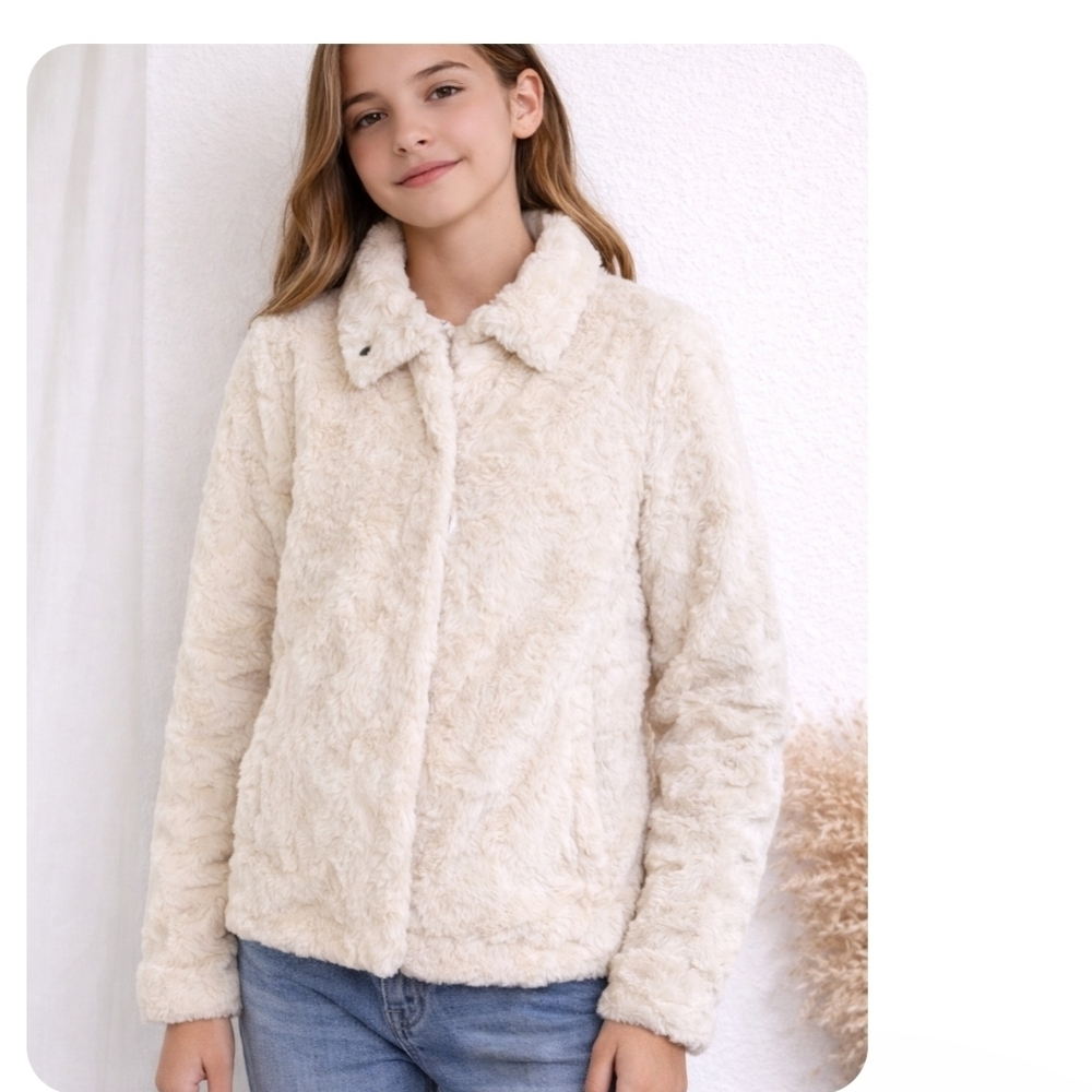 H&M Off-White Lined Jacket Size 12-13Y